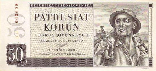 Checoslovaquia - 50 Korun 1950 (# 71bs)