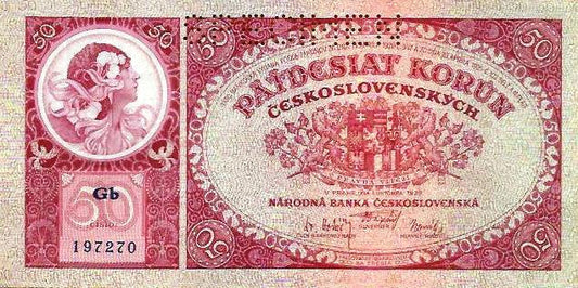 Checoslovaquia - 50 Korun 1929 (# 22s)
