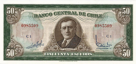 Chile - 50 Escudos 1967 (# 140b)