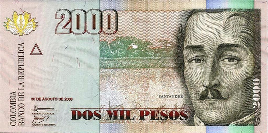 Colombia - 2000 Pesos 2008 (# 457i)