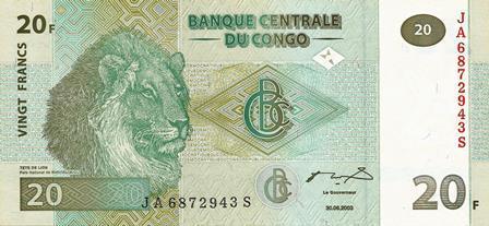 Congo - 20 Francos 2003 (# 94)