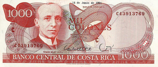 Costa Rica - 1000 Colones 1994 (# 259)