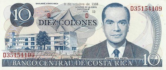 Costa Rica - 10 Colones 1985 (# 237b)