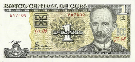 Cuba - 1 Peso 2008 (# 128c)