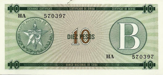 Cuba - 10 Pesos 1985 (# FX7)