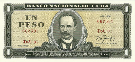 Cuba - 1 Peso 1986 (# 102c)