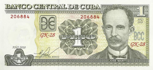 Cuba - 1 Peso 2010 (# 128f)