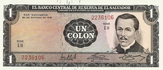 El Salvador - 1 Colon 1972 (# 115a)