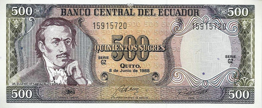 Equador - 500 Sucres 1988 (# 124)