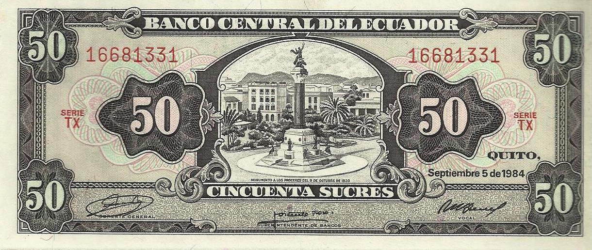 Equador - 50 Sucres 1984 (# 122a)