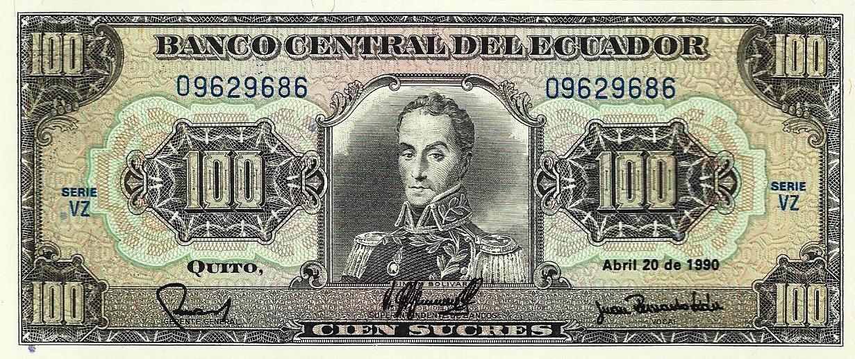 Equador - 100 Sucres 1990 (# 123)