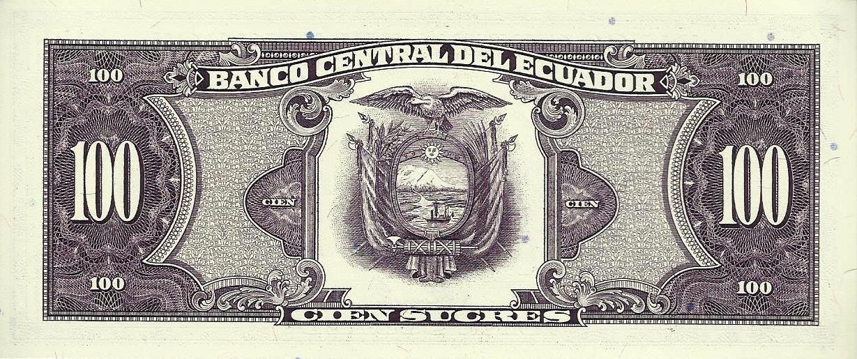 Equador - 100 Sucres 1990 (# 123)