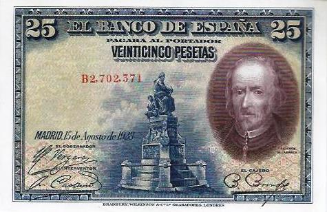 Espanha - 25 Pesetas 1928 (# 74a)