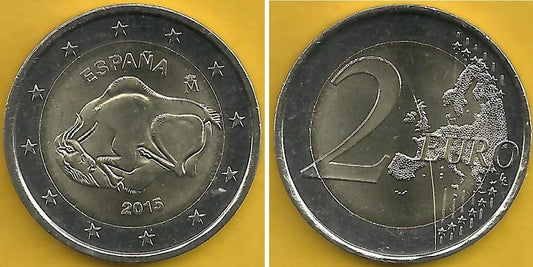 Espanha - 2 Euro 2015 (Km# 1337) Grutas Altamira