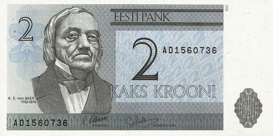 Estonia - 2 Krooni 1992 (# 70)