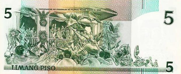 Filipinas - 5 Piso 1987 (# 176a)