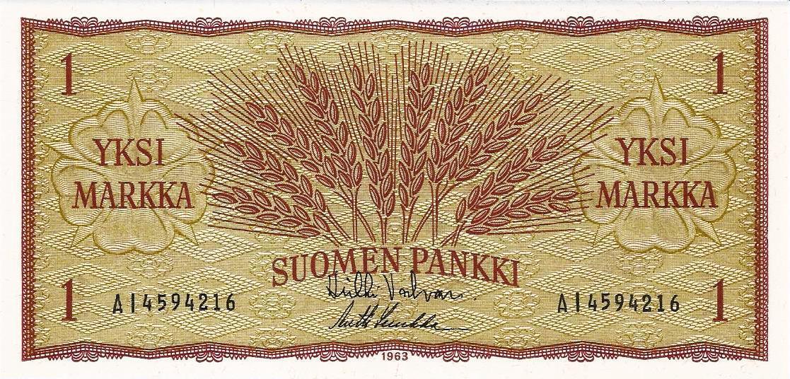 Finlandia - 1 Markka 1963 (# 98a)