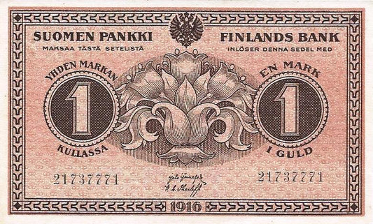 Finlandia - 1 Markka 1916 (# 19g)