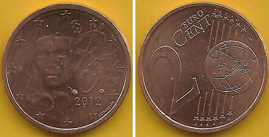 França - 2 Centimos 2012 (Km# 1283)