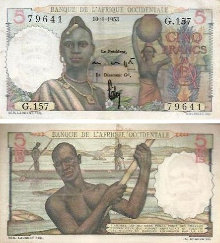 French W. Africa - 5 Francos 1953 (# 36)