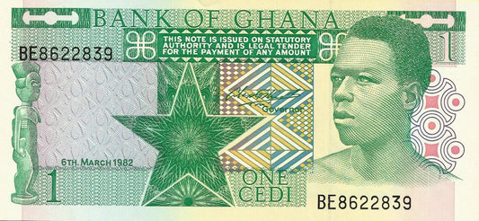 Gana - 1 Cedi 1982 (# 17b)