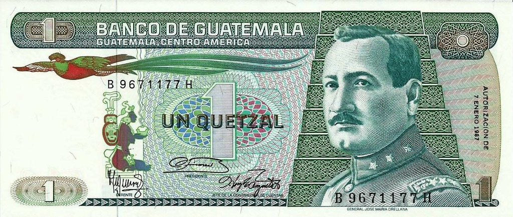 Guatemala - 1 Quetzal 1987 (# 66)