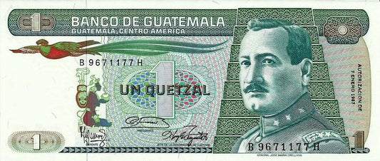 Guatemala - 1 Quetzal 1987 (# 66)
