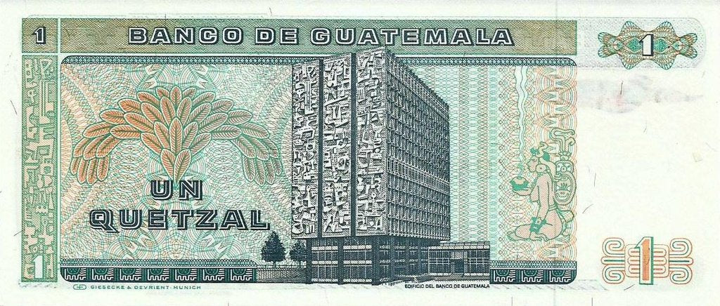 Guatemala - 1 Quetzal 1987 (# 66)