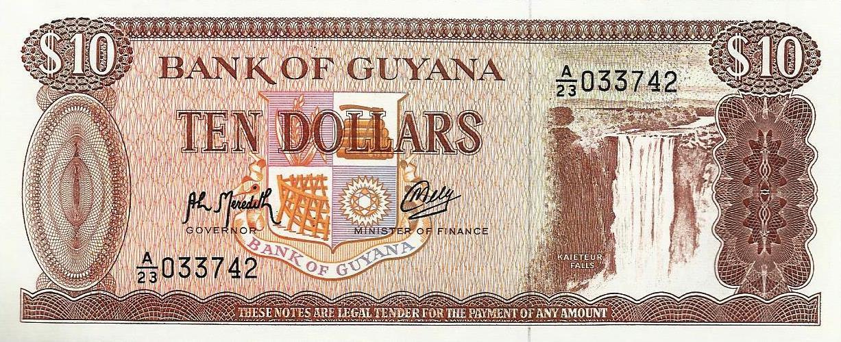 Guiana - 10 Dolares 1992 (# 23f)