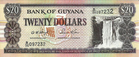 Guiana - 20 Dolares 1996 (# 30b)