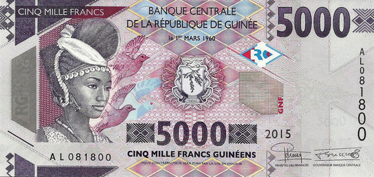 Guine B. Central - 5000 Francos 2015 (# 48)