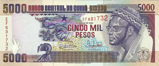 Guiné Bissau - 5000 Pesos 1993 (# 14b)