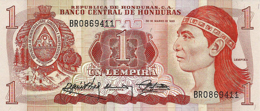 Honduras - 1 Lempira 1989 (# 68c)