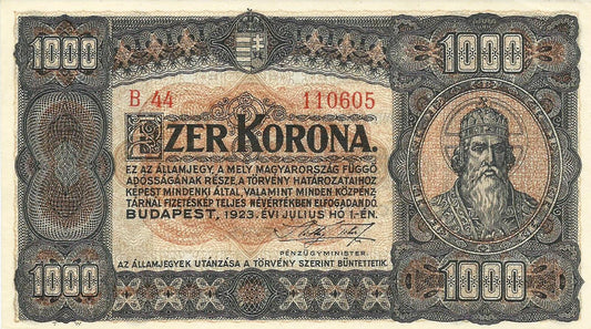 Hungria - 1000 Korona 1923 (# 75b)