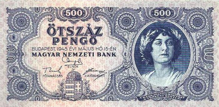 Hungria - 500 Pengo 1945 (# 117)