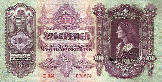 Hungria - 100 Pengo 1930 (# 98)