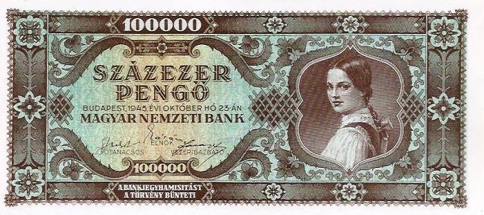Hungria - 100000 Pengo 1945 (# 120)