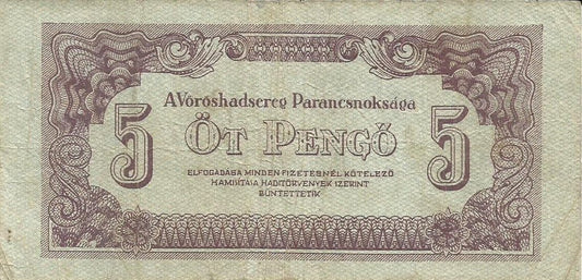 Hungria - 5 Pengo 1944 (# M4b)