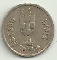 India Portuguesa - 4 Tangas 1934 (Km# 21)