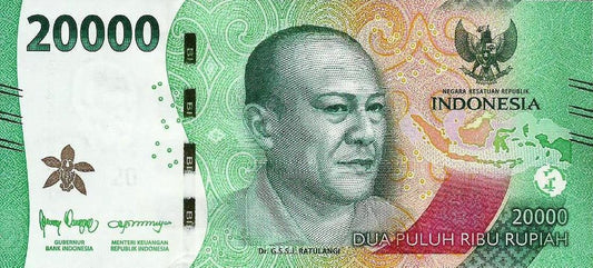 Indonesia - 20000 Rupias 2022 (# 166a)