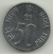 India - 50 Paisa 2000 (Km# 69)