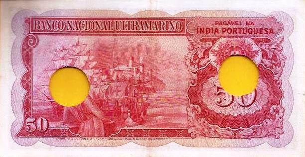 Ìndia Portuguesa - 50 Rupias 1945 (# 38)