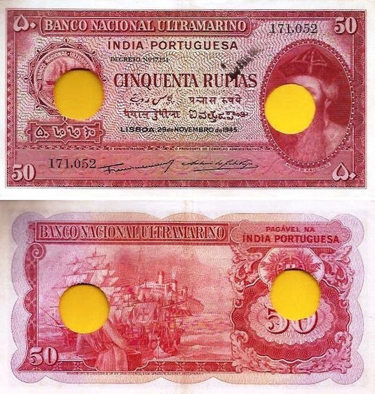 Ìndia Portuguesa - 50 Rupias 1945 (# 38)