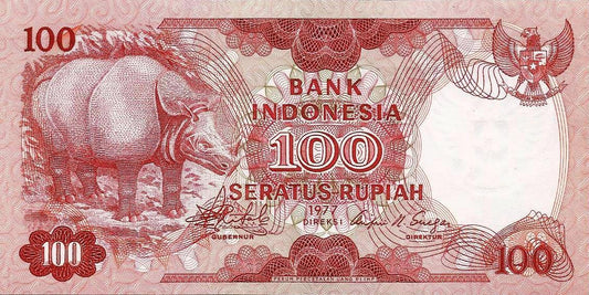 Indonesia - 100 Rupias 1977 (# 116)