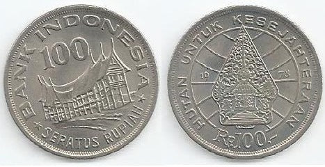 Indonésia - 100 Rupias 1978 (Km# 42)