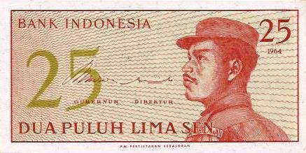 Indonesia - 25 Sen 1964 (# 93a)
