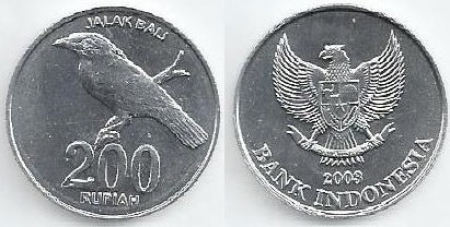 Indonésia - 200 Rupias 2003 (Km# 66)