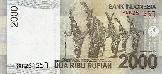 Indonesia - 2000 Rupias 2009 (# 148a)