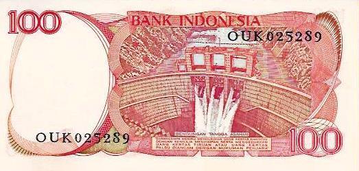 Indonesia - 100 Rupias 1984 (# 122a)