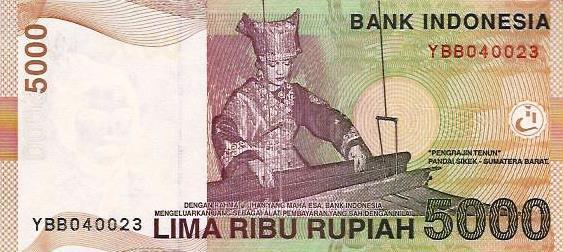 Indonesia - 5000 Rupias 2001 (# 142a)